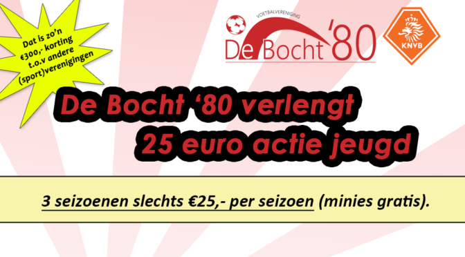 Speciale actie voor de jeugd!